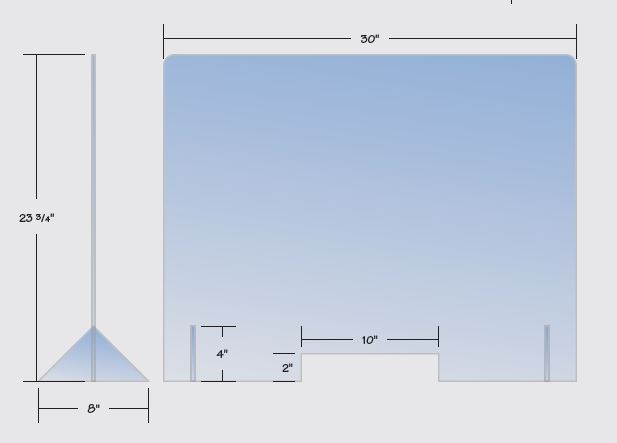 Desk Guard with Footers 2
